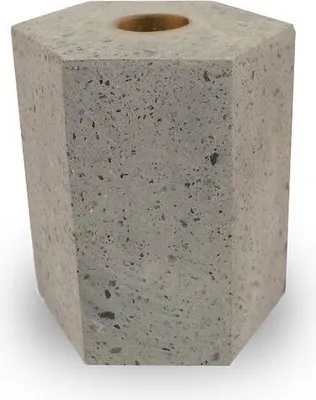 Produktbild von Cozy Living Kerzenständer Hexagon Beton 8 x 8cm