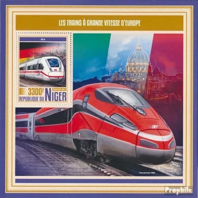 Produktbild von Briefmarken Niger 2017 Mi Block 759 (kompl. Ausg.) postfrisch Europäische Schnellzüge