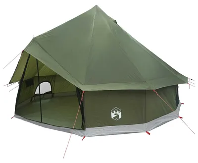 Obrázok produktu pre vidaXL Stan typu "tipi", olivovo zelený, 300 x 300 x 200 cm, materiál: polyester a oceľ