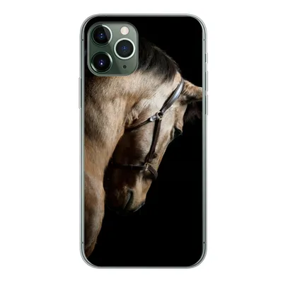 Produktbild von MuchoWow® Handyhülle Schutzhülle Hülle für iPhone 11 Pro Pferde - Halfter - Schwarz Silikon Softcase Handy Hülle - Handy