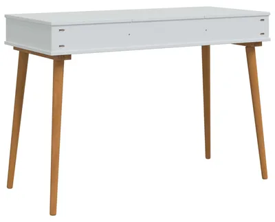 Immagine prodotto di vidaXL Tavolino da trucco FAUSKE, bianco, 112 x 50 x 78 cm