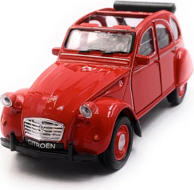 Produktbild von Onwomania Citroën 2CV Modellauto in Rot Cabrio offen Mst. 1:34