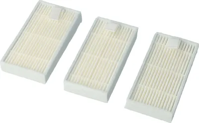 Produktbild von vhbw 3x Staubsaugerfilter kompatibel mit Ecovacs Deebot KK8, X580, X600, CR120, X500 Staubsauger - HEPA-Filter Weiß