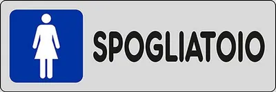 Immagine prodotto di ETICHETTA 'SPOGLIATOIO DONNA' 15x5 cm