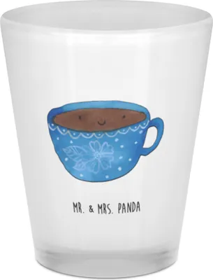 Produktbild von Mr. & Mrs. Panda Likör Glas Kaffee Tasse - Transparent - Geschenk, Geschmack, Shot, Stamper, Genuss, Liebe, Gläschen, Schnapsglas, Tiermotive, Glücklich, Schnapsbecher