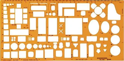 Produktbild von Standardgraph Möblierungsschablone Architekt Maßstab 1:50
