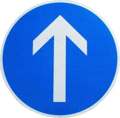 Produktbild von ORIGINAL RA2 Verkehrszeichen 209-30 Vorgeschriebene Fahrtrichtung geradeaus 600 mm StVO RAL RSA-21 Strassenschild Baustellenschild Verkehrsschild Schild
