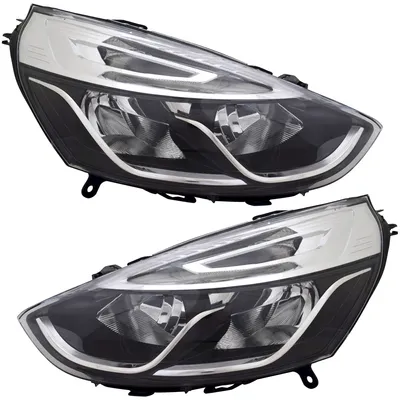 Produktbild von TYC Scheinwerfer Set für Renault Clio 4 IV 2016- H1 H7 Chrom mit LWR Stellmotor