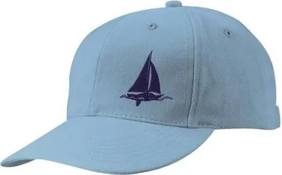 Produktbild von Baseballcap mit Einstickung Maritim - Segelschiff auf See - versch. Farben 68819 Color - hellblau