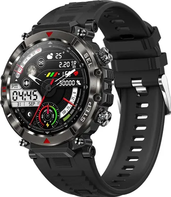 Produktbild von Smartwatch Herren mit Telefonfunktion, Fitnessuhr Männer mit Blutdruckmessung, wasserdichte Militäruhr, Schrittzähler, Outdoor-Smartwatch, taktisch
