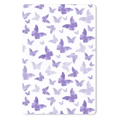 Produktbild von MuchoWow® Mauspad Mousepad Schmetterling - Lila - Muster 40x60 cm - Mousepads - Maus Mat - Pad - Mausunterlage - Schreibtisch Accesoire