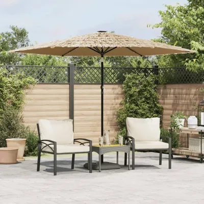 Image de 2025 cloris Parasol avec LED et mât en acier Marron 288x288x225 cm - Parasols Sale9865031 1parcel