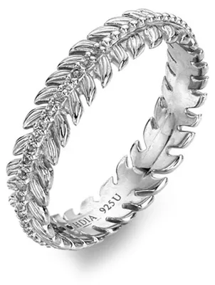 Productafbeelding van Zilveren ring met topaas en diamant, model Selene DR309 - Omtrek: 58 mm