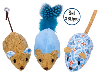 Produktbild von Nobby 80253, Katze, Plüschspielzeug, Blau, Kork, 120 mm