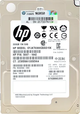 Obrázok produktu pre Pevný disk HP SYJKT0300GBAS15K 300GB SAS II 15000Rpm 2,5'' 5697-1842