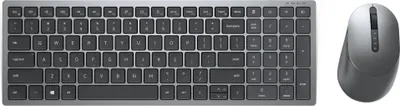 A wireless keyboard and mouse set is shown from a top-down perspective on a white background.