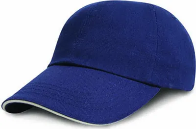 Produktbild von Result Headwear RC024XP | Herren Heavy Brushed Baumwolle Cap / Messingschnalle - Farbe: Navy/White - Größe: One Size