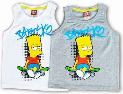 Produktbild von 83241 Disney The Simpsons Jungen Top – Grau, Gr. 98 – Kinder Tanktop mit Bart Simpson Motiv, bequem & atmungsaktiv, ideal für Sommer & Freizeit