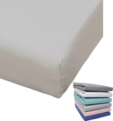 Produktbild von Bierbaum Biber Spannbettlaken Baumwolle 150x200 cm Weiß Grau Blau Rosa Türkis Silber Flieder Grün Taupe Rundgummi, Farbe:Taupe