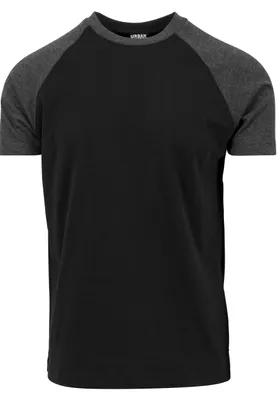 Produktbild von Urban Classics Herren Raglan Contrast Tee – Kurzarm T-Shirt aus Baumwolle mit farblich abgesetzten Ärmeln im sportlichen Raglan Stil für Freizeit & St