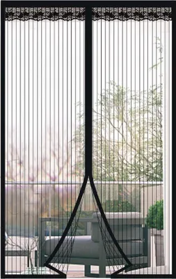 Obrázok produktu pre Magnetická záclona na balkón s ochranou proti komárom, čierna, 75 x 210 cm