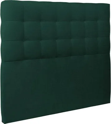 Imagen del producto de Cabecero tapizado, acolchado, con tela de terciopelo verde, de 140 cm