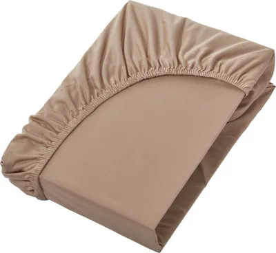 Produktbild von Jersey Spannbettlaken Spannbetttuch, 100% Baumwolle, 140x200cm, Sand