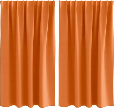 Image de vidaXL Rideaux occultants avec anneaux 2 pcs Orange clair