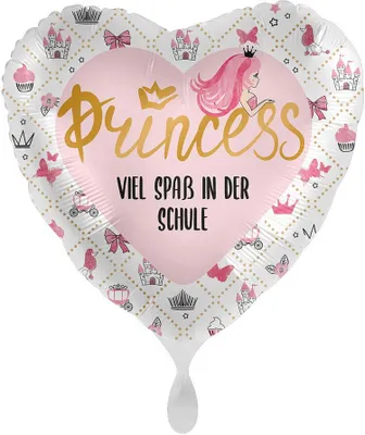 Produktbild von Schul-Prinzessin Herzballon 43cm