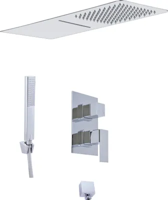 Image de Colonne de douche encastrable SLOVA avec cascade en chrome