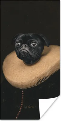 Produktbild von MuchoWow® Poster Hund - Halsband - Kunst 60x120 cm - Wandschmuck