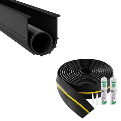 Immagine prodotto di Set di guarnizioni per soglie di garage VEVOR, 20 piedi U-ring + O-ring, striscia sigillante universale in PVC per soglie di garage