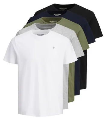 Produktbild von Jack & Jones T-Shirt 5 Pack JORJXJ TEE CREW NECK