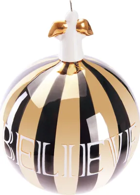 Image de BRUBAKER Boule de Noël Premium Believe Or Noir - 10 cm Boule d'arbre en verre avec figure d'ange en porcelaine
