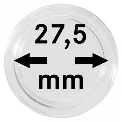 Produktbild von Lindner 2251275 Münzkapseln 27,5 mm, 100er-Packung, z.B. für die deutsche 5 Euro-Sammlermünze Planet Erde
