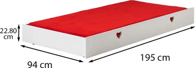 Produktbild von Vipack Bettschublade 90x190 cm Amori AMRB9014