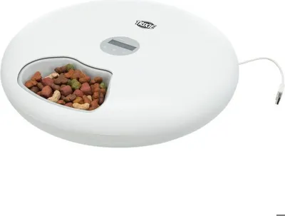 Produktbild von Futterautomat TRIXIE TX5+1, 6 × 0,18L, ø 32 × 8 cm, Weiß, 1,08 L Kapazität, Automatischer Futterspender