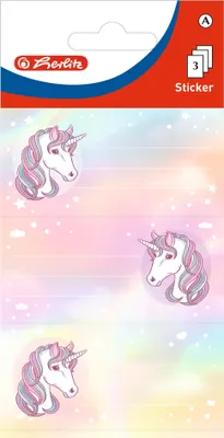 Immagine prodotto di etichette per libri herlitz unicorno 76 x 35 mm 3 fogli da 3 etichette ciascuno
