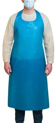 Wegwerfschürzen PE 50 Stück blau 36 Mikron 81x135 cm