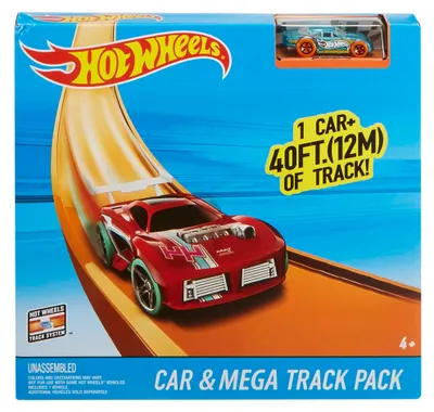 Produktbild von Hot Wheels FTL69 Mega Autostrecken-Set 12 Meter mit Auto