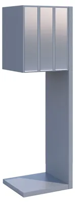 Produktbild von Briefkastenanlage Hermes Clone for Three in Grau Metallic mit Edelstahlklappe