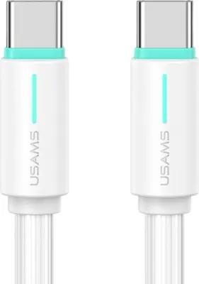 Produktbild von USAMS USB-C zu USB-C Kabel 1 m 60 W Weiß