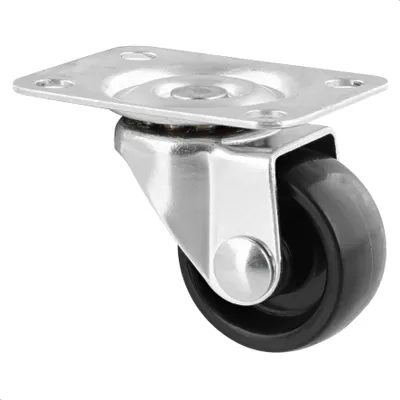 Produktbild von WAGNER Möbelrolle / Lenkrolle - Ø 30 mm, Stahl verzinkt, schwarz, Anschraubplatte, Tragkraft 15 kg - 01210901