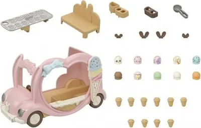 Obrázok produktu pre Sylvanian Families 5651, Zmrzlinárska dodávka, 3 rok / roky, Viacfarebný