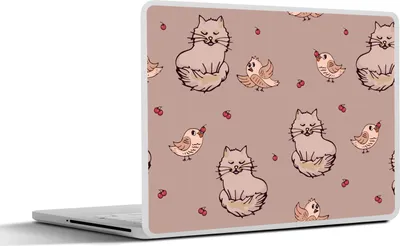 Produktbild von MuchoWow® Laptop Aufkleber Sticker Cover Tiere - Kinder - Muster 25x18 cm - Laptop-Deko