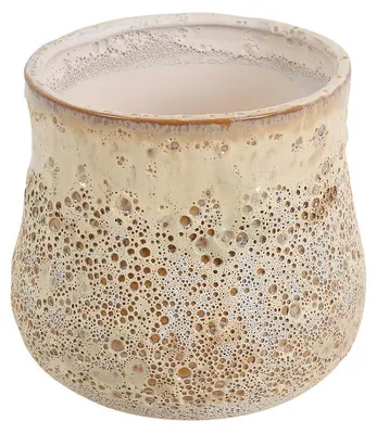 Zdjęcie produktu dla Doniczka ceramiczna Countryfield, kolor kremowy, dekoracyjna, wymiary: 13x13x12,5 cm