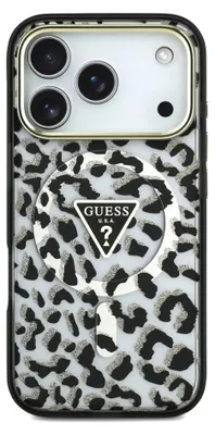 Productafbeelding van Guess MagSafe Case voor de Apple iPhone 18 Pro / 17 Pro - Leopard Black