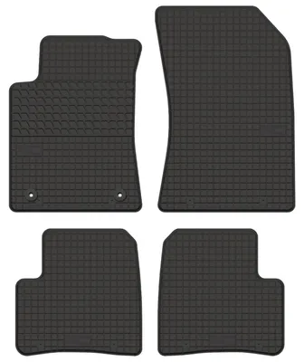 Produktbild von Gummi-Fußmatten für Citroen C3 III 2016-2024 (Schrägheck) – 4-tlg, Schwarz, passgenau – Wielganizator SolidTread