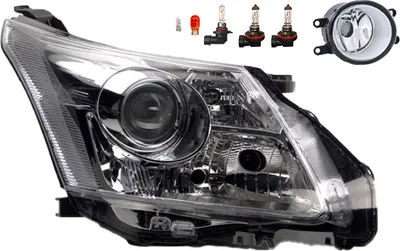 Productafbeelding van Koplampen geschikt voor Toyota Avensis T27 (2009-2011), HHB3, met mistlamp en knipperlicht. Onderdeelnummers: 8113005310, 8113005311, 8113005312, 812100D040, 1608422280, 3550157. Johns