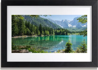 Produktbild von Bild 30x20 MDF-Rahmen Wandkunst Natur Berge Lake Forest